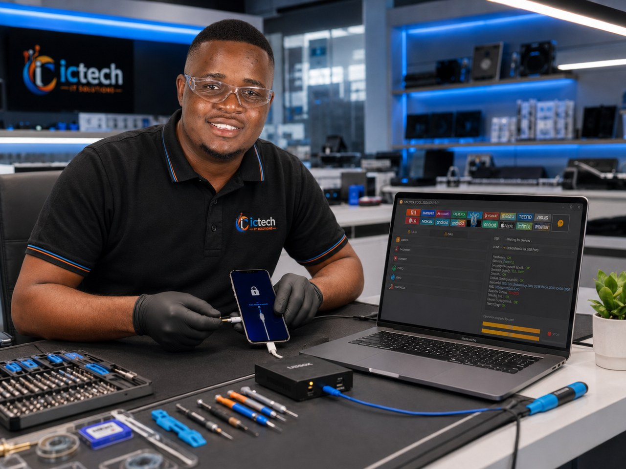 Phone unlocking and software repair