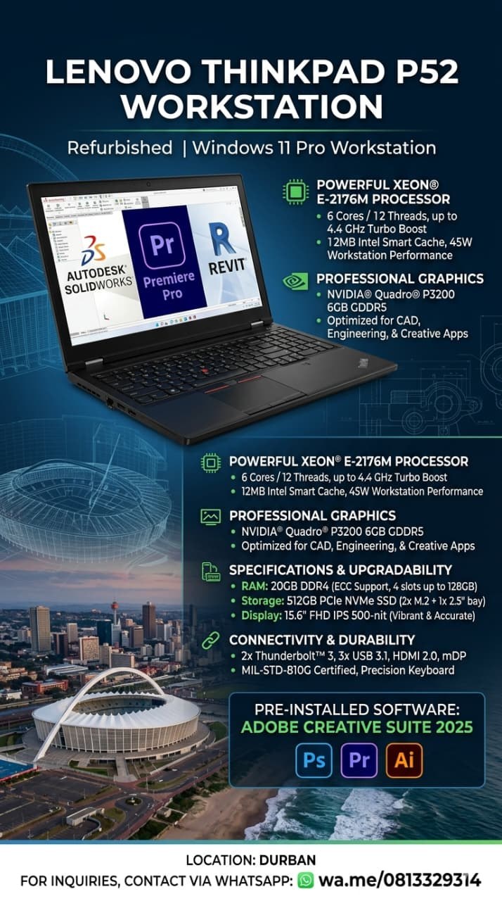 Lenovo ThinkPad P52 Workstation