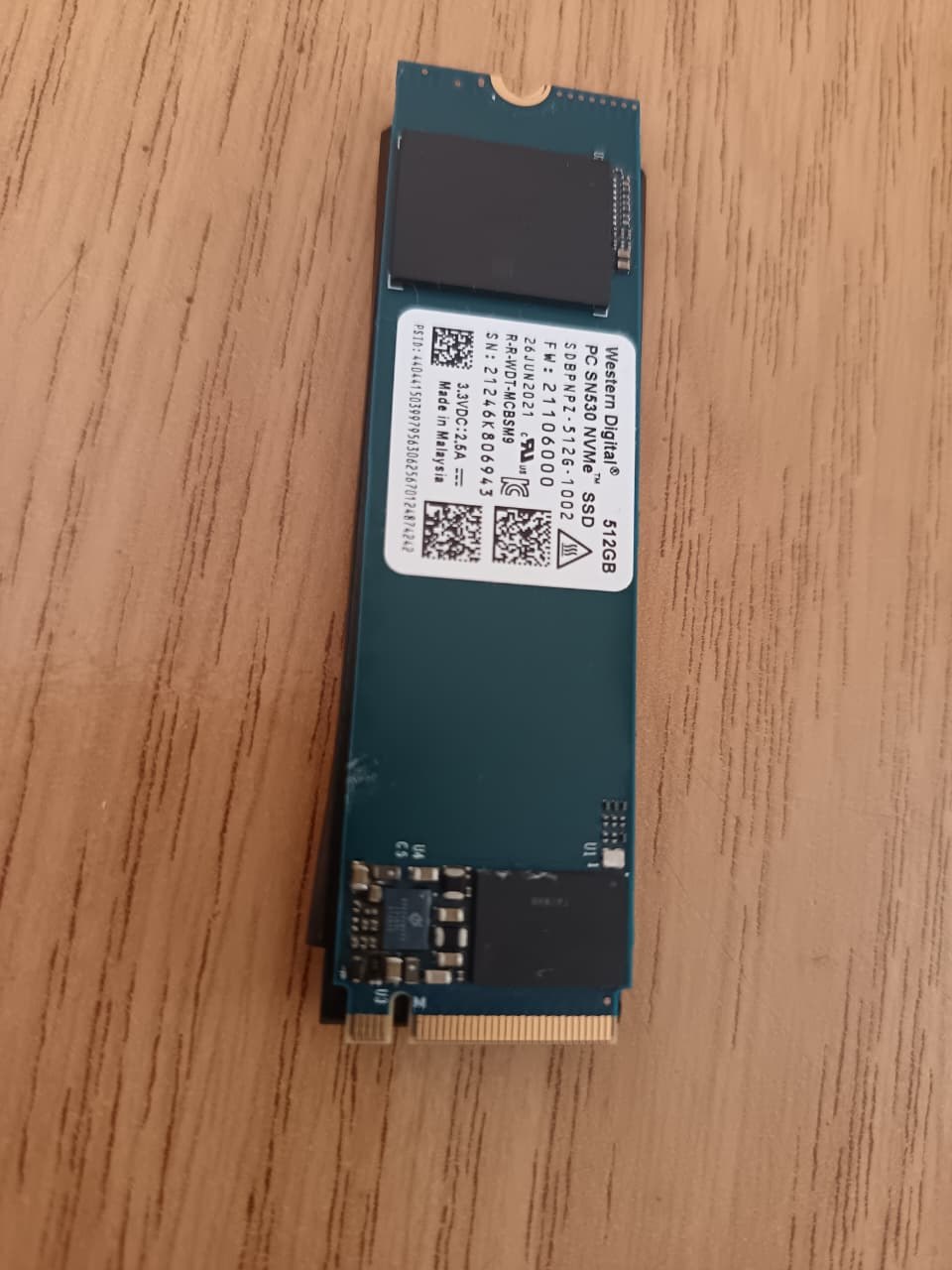 Western Digital SN530 512GB NVMe SSD